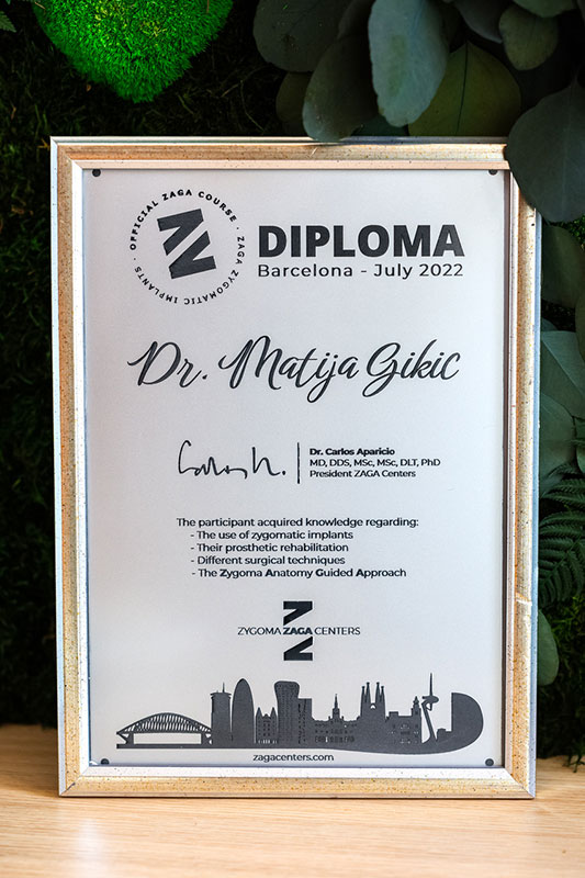 dr matija gikic diploma barcelona
